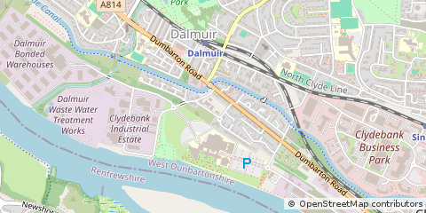 Map of Clydebank, Dunbartonshire