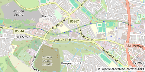 Map of Newcastle Under Lyme, Staffordshire