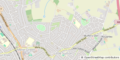 Map of Sutton Coldfield, West Midlands