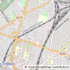 Map of Croydon, Surrey