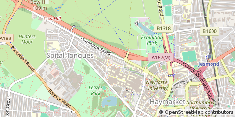 Map of Newcastle Upon Tyne, Tyne & Wear