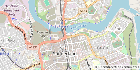 Map of Sunderland