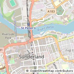 Map of Sunderland