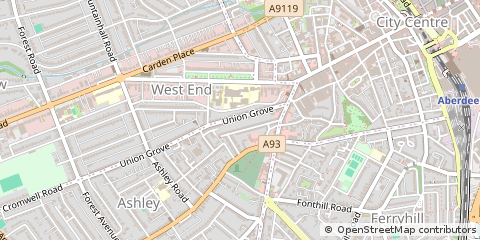 Map of Aberdeen, Aberdeenshire