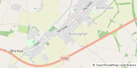 Map of Rickinghall, Diss Norfolk
