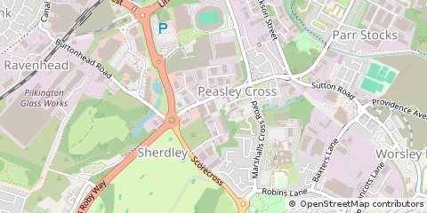Map of ST. Helens, Merseyside