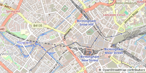 Map of Birmingham, West Midlands