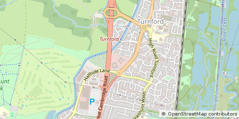 Map of Broxbourne, Hertfordshire