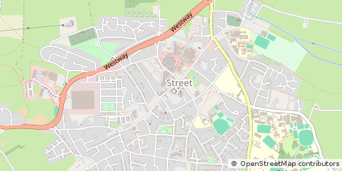 Map of Street, Somerset