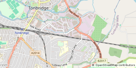Map of Tonbridge, Kent