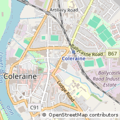 Map of Coleraine, Londonderry