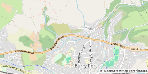 Map of Burry Port, Dyfed