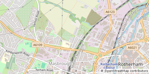 Map of Rotherham