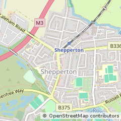 Map of Shepperton, Surrey