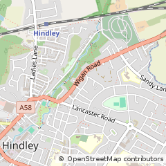 Map of Wigan, Lancashire