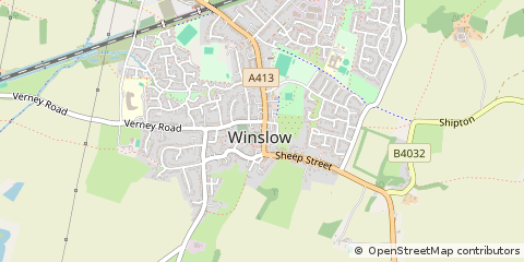 Map of Winslow, Buckinghamshire