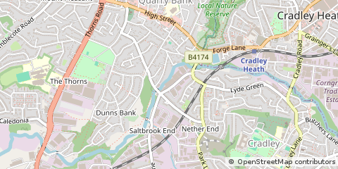 Map of Halesowen, West Midlands