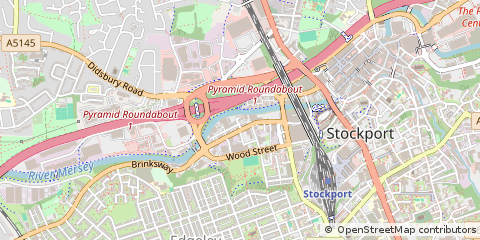 Map of Stockport, Cheshire