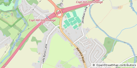 Map of Solihull, Warwickshire