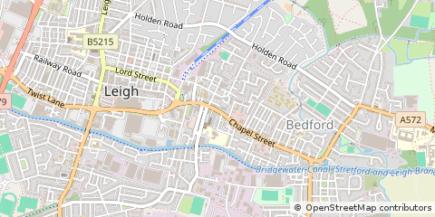 Map of Leigh, Lancashire