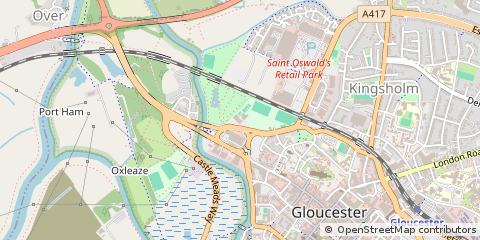 Map of Gloucester, Gloucestershire