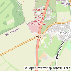Map of Sutton Scotney, Hampshire