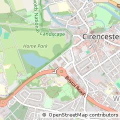 Map of Cirencester, Gloucestershire