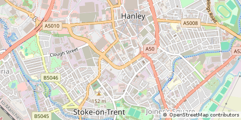 Map of Stoke-on-Trent, Staffordshire