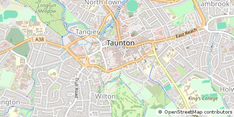 Map of Taunton, Somerset