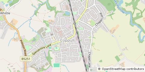 Map of Chorley, Lancashire