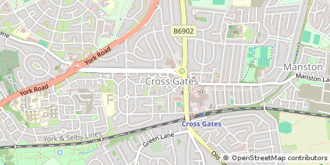 Map of Leeds, West Yorkshire