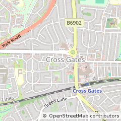 Map of Leeds, West Yorkshire