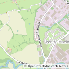 Map of Wrexham, Clwyd