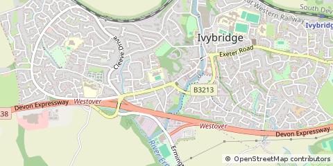 Map of Ivybridge, Devon