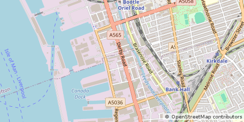 Map of Liverpool, Merseyside
