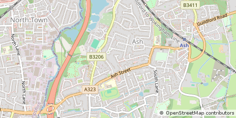 Map of Aldershot, Hampshire