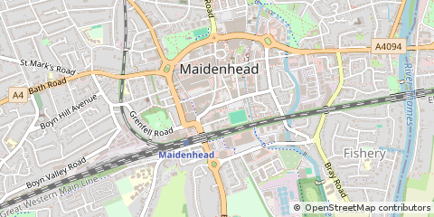 Map of Maidenhead, Berkshire