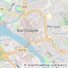 Map of Barnstaple, Devon