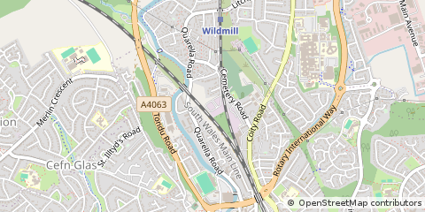 Map of Bridgend