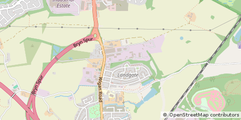 Map of Wigan, Lancashire