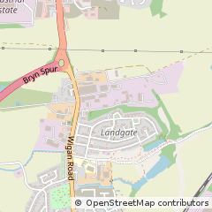 Map of Wigan, Lancashire