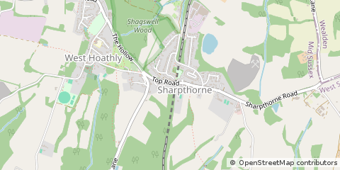 Map of East Grinstead, West Sussex