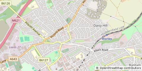 Map of Leeds, West Yorkshire