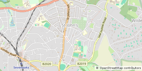 Map of Sevenoaks, Kent