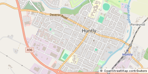 Map of Huntly, Aberdeenshire