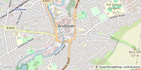 Map of Andover, Hampshire