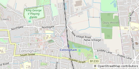 Map of Cottingham, East Riding of Yorkshire
