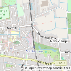 Map of Cottingham, East Riding of Yorkshire