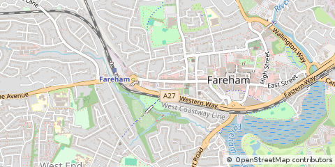 Map of Fareham, Hampshire
