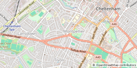 Map of Cheltenham, Gloucestershire